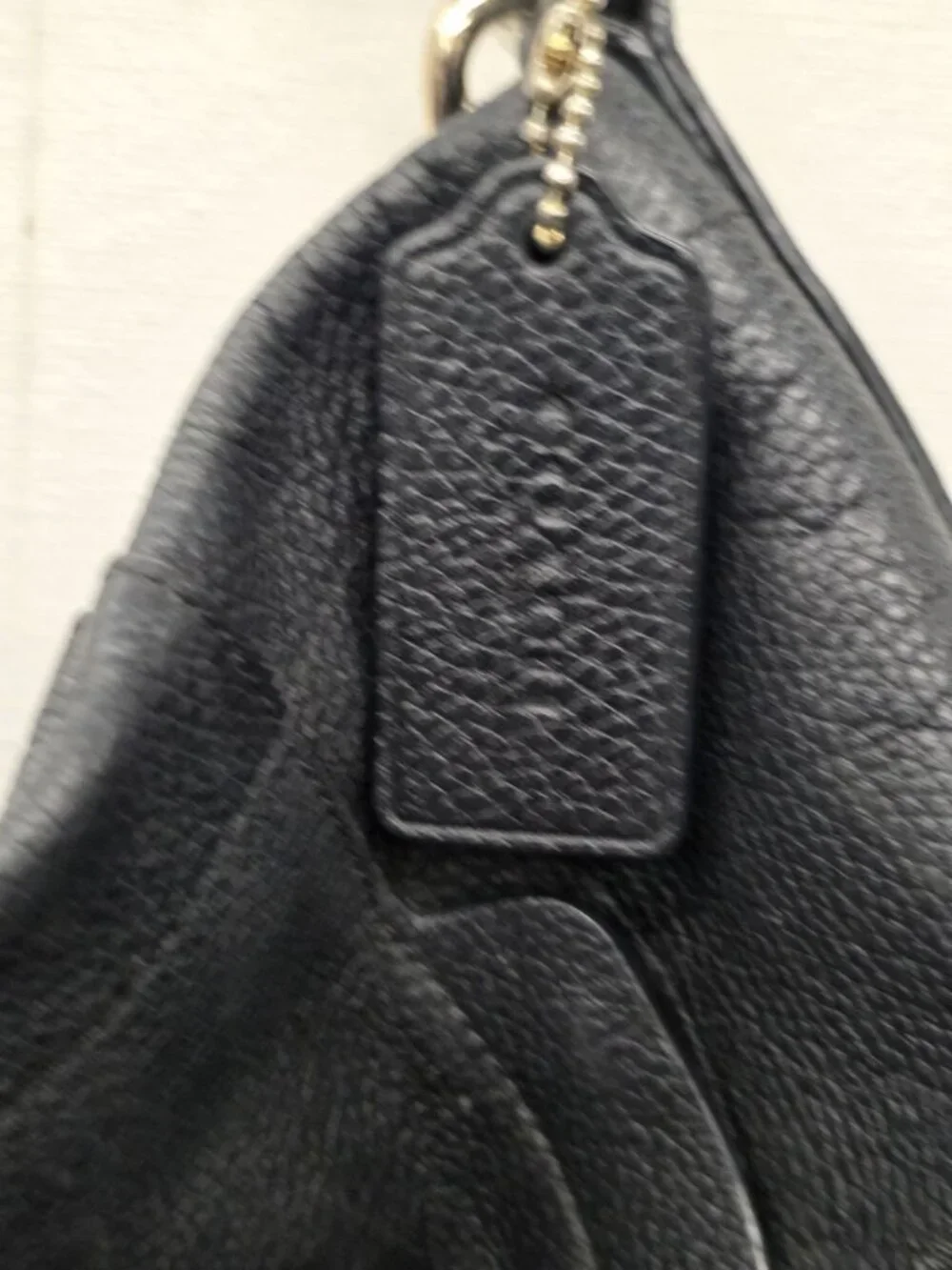COACH Scout Hobo Black Pebbled Leather Shoulder Crossbody Bag